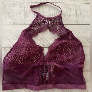 Halter bralette. Brand new, Victorias Secret. Burgundy